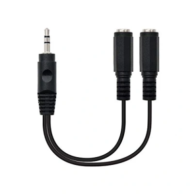 Afbeelding van Kabel Audio Jack (3,5 mm) Splitter NANOCABLE 15 cm Zwart