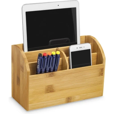 Afbeelding van Cep Desk Organizer Uit Bamboe, Staand, 5 Vakken Organiser