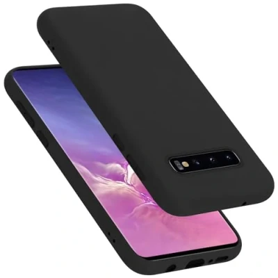 Afbeelding van Cadorabo Hoesje geschikt voor Samsung Galaxy S10 5G in LIQUID ZWART Beschermhoes gemaakt van flexibel TPU silicone Case Cover