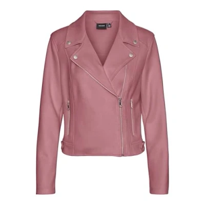 Image de VERO MODA VMJOSE NOOS Veste courte en daim synthétique pour femme, Rose nostalgique, taille M, nostalgique., M