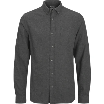 Afbeelding van Jack &amp; Jones Jjeclassic Melange LS SN Overhemd, Heren, Maat: XL, Dark grey