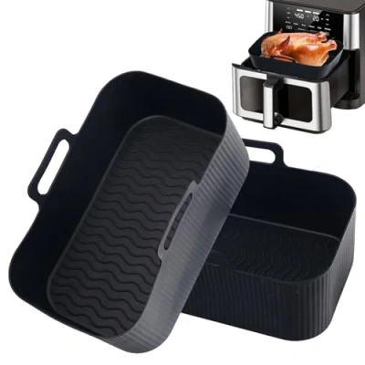 Afbeelding van Lot de 2 Accessoires Airfryer pour friteuse à Air chaud Ninja Foodi Max Dual Zone Af400eu 9,5 l Fryer Moule en silicone
