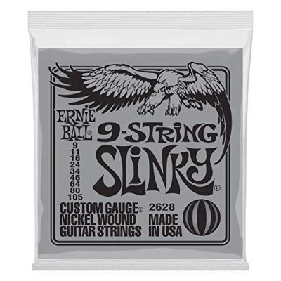 Afbeelding van Ernie Ball EB2628 9 String Slinky Guitar Strings 105 Elektrische gitaarsnaren