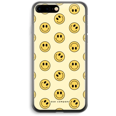 Afbeelding van Case Company® hoesje geschikt voor iPhone 7 PLUS Smiley N2 Soft Cover Telefoonhoesje Bescherming aan alle Kanten en Schermrand