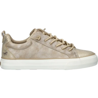 Afbeelding van Mustang Sneakers laag champagner, Dames, Maat: 37, Champagner Imitatieleer/ textiel