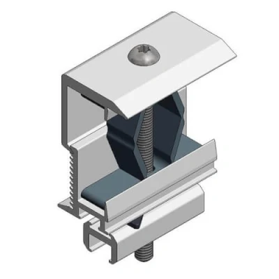 Afbeelding van Van der Valk aluminium eindklem voor Side+ profiel T30 klembereik