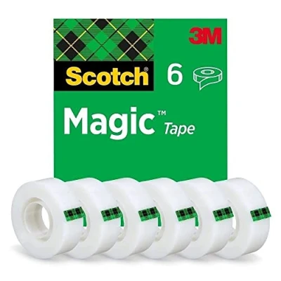 Afbeelding van Scotch Magic Plakband, onzichtbaar, 6 rollen 19 mm x 33 m plakband voor algemeen gebruik reparatie, etiket en sluiting van documenten