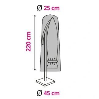 Afbeelding van Zweefparasolhoes 220 x Ø 25/45 cm (Tot 3 meter, Polyester, PU coating)