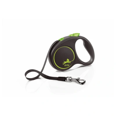 Afbeelding van Flexi Rollijn Black Design Tape Groen S 5 MTR TOT 15 KG (398578)