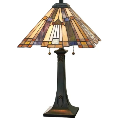Afbeelding van Quoizel LED Tafellamp Inglenook 2X E27 Max 60W Valiant Bronze