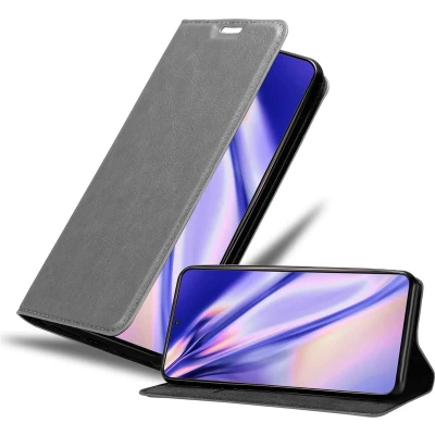 Afbeelding van Cadorabo Hoesje geschikt voor Samsung Galaxy S21 5G in TITANIUM GRIJS Beschermhoes met magnetische sluiting, standfunctie en kaartvakje Book Case Cover Etui
