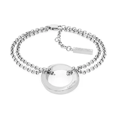 Afbeelding van Calvin Klein CJ35000336 Dames Armband Schakelarmband Sieraad Staal Zilverkleurig Anker 17 cm lang