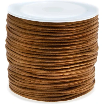Afbeelding van Satijnkoord (1 mm) Chocolate Brown (30 Meter)