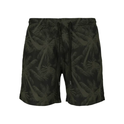 Afbeelding van Urban Classics Pattern Zwemshorts, Heren, Maat: XXL, Palm/olive