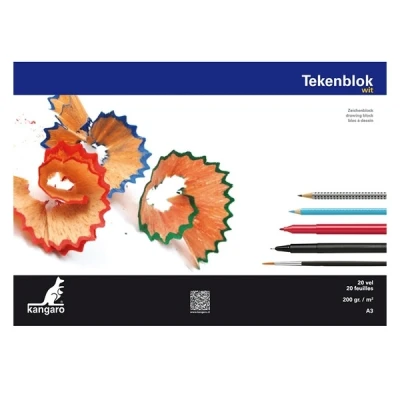 Image de Kangaro bloc de croquis A3 200 g/m² (20 feuilles)