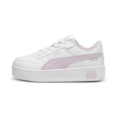 Afbeelding van PUMA Carina Street Sneakers Kids voor Dames, Wit/Paars, Maat 31,5