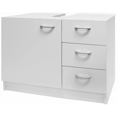 Afbeelding van Deuba Wastafelmeubel 3 Lades 63x54x30cm Onderkast Wit
