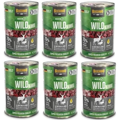 Afbeelding van 6x400g Belcando Baseline Wild &amp; Eend natvoer voor honden