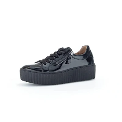 Afbeelding van Gabor Sneakers laag, Dames, Maat: 40, Schwarz uni Lak