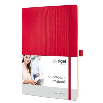 Afbeelding van Sigel Si Co315 Notitieboek Conceptum Pure Softcover A4 Rood Gelinieerd