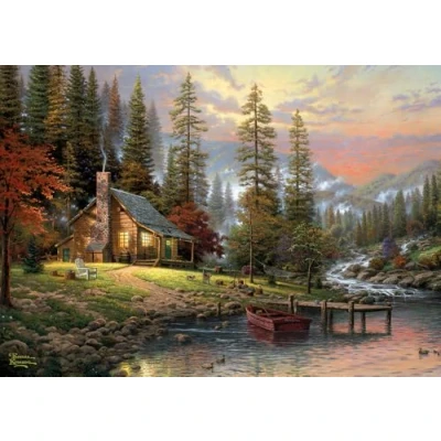 Afbeelding van Schmidt Puzzel: Thomas Kinkade Huis In De Bergen