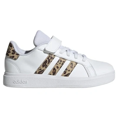 Afbeelding van adidas Grand Court 2.0 schoenen Children uniseks kinderen, Cloud WHITE/magic beige/mat goud