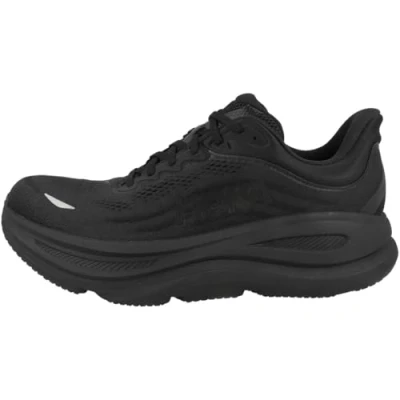 Afbeelding van HOKA Bondi WIDE Hardloopschoenen voor op de weg, Heren, Maat: 44 2/3, Black/black bblc Textiel