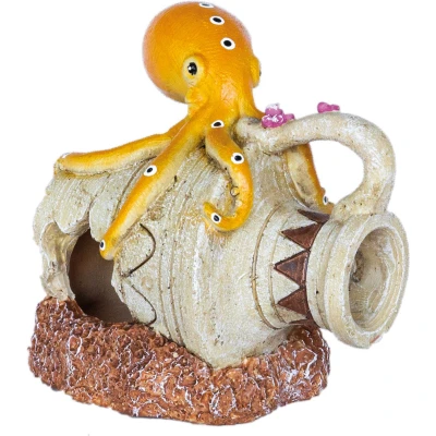 Afbeelding van Superfish Deco Jar Octopus Aquarium Ornament 10x16x14 cm