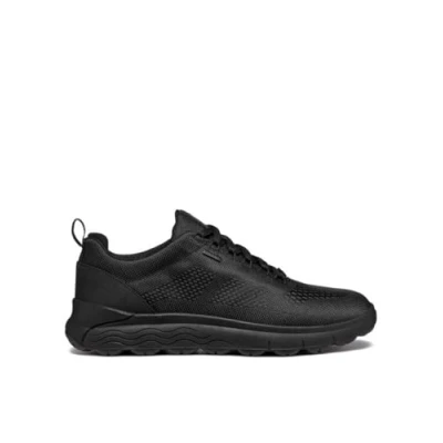 Afbeelding van Geox Spherica Sneakers laag, Heren, Maat: 40, Black Leer en textiel