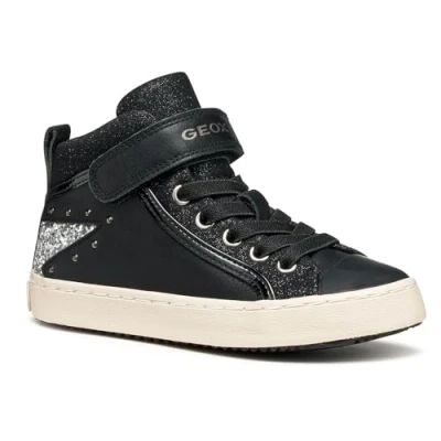 Afbeelding van Geox J Kalispera Girl Sneakers voor meisjes, Zwart Dk Zilver