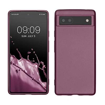 Afbeelding van kwmobile telefoonhoesje geschikt voor Google Pixel 6a Hoesje smartphone Back cover in metallic lila