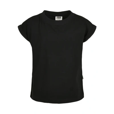 Afbeelding van Urban Classics Extended Shoulder Tshirt basic voor kinderen, Maat: 110/116, Black