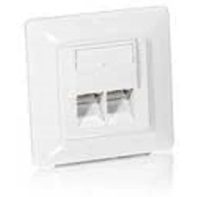 Afbeelding van equip, Stopcontacten, Box 2x Opbouw Puur wit