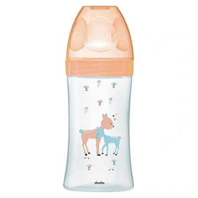Afbeelding van DODIE Bottle Sensation Glass 270ml Beige Biche 0 6 maanden