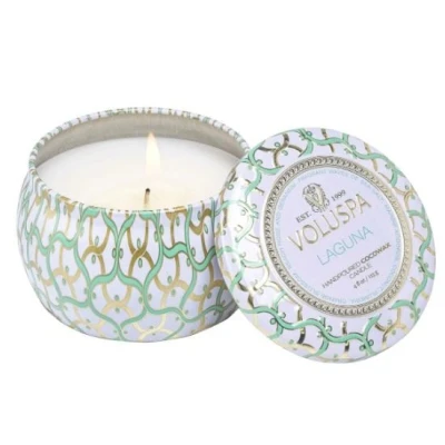 Afbeelding van Voluspa Maison Blanc Laguna Mini Tin Candle Geurkaars 113 gr
