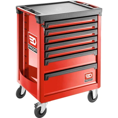 Image de FACOM ROLL.7M3A chariot à outils rouge avec 7 tiroirs (convient pour 3 modules par tiroir)