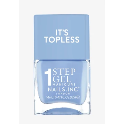 Afbeelding van Nails Inc Topless Kim (skyblue) UV vrije gelnagellak manicure in 1 stap tot 8 dagen sneldrogend veganistisch en 21 vrij voor kinderen volwassenen zonder basis of toplaag