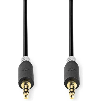 Afbeelding van 3.5 mm jack kabel Nedis 0.5 meter (Stereo, Verguld)