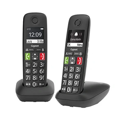 Afbeelding van Gigaset E290 Duo Analoge /DECT telefoon Zwart Nummerherkenning