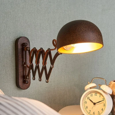 Afbeelding van Lindby wandlamp 1licht metaal H: 23 cm E14 roestkleurig, goudkleurig