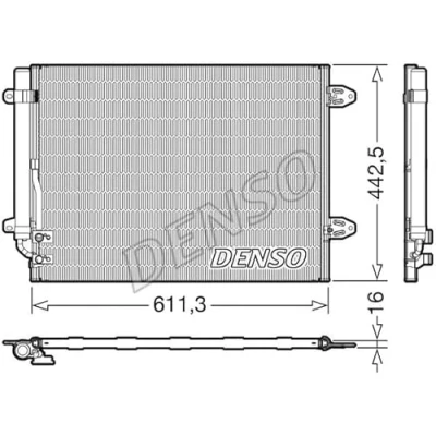 Afbeelding van DENSO DCN32013 Condensor Airco Met droger R 134a VOLKSWAGEN: Passat B7 Variant, CC