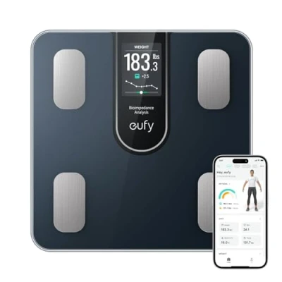 Afbeelding van eufy C20 Smart personenweegschaal, digitale lichaamsvetweegschaal, groot TFT display, bluetooth, 16 meetwaarden voor gewicht, BMI enz. Multi modi hoge precisie