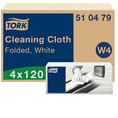 Afbeelding van Reinigingsdoek Tork Cleaning W4 flexibel nonwoven 120st wit 510479