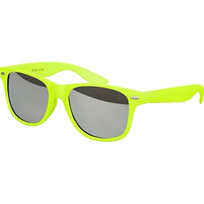 Afbeelding van Nerd zonnebril UV400 CAT 3 CE rubber retro stijl uniseks vintage bril met veerscharnier voor vrouwen mannen (verschillend)