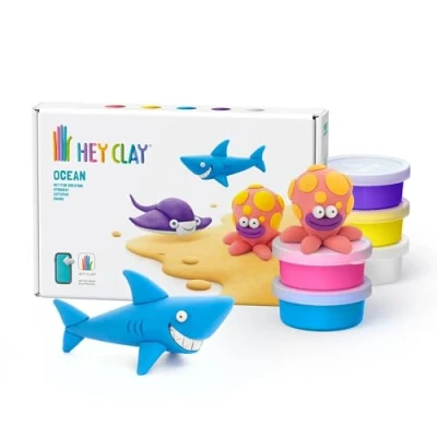Afbeelding van Hey clay boetseerklei oceaan haai, octopus en rog