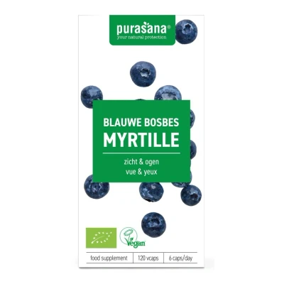 Afbeelding van Blauwe bosbessenblad capsules bio 120 pcs.