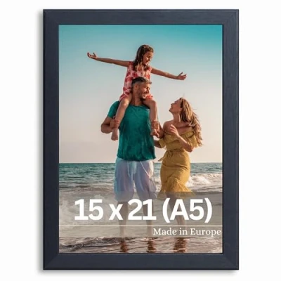 Afbeelding van VictoR Fotolijst klaver 15x21cm in zwart, moderne eenvoudige houten lijst
