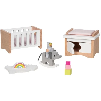 Afbeelding van Goki Houten poppenhuis accessoires Kinder kamer
