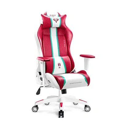 Afbeelding van Diablo X ONE Pro Gaming Stoel Gamestoel Bureaustoel Verstelbare Armleuningen Ergonomisch Ontwerp Nek / Lendenkussen (L, Candy Rose)