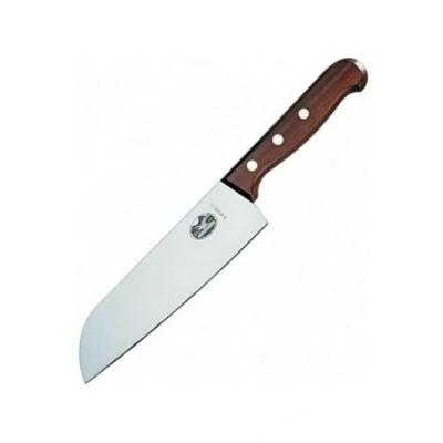 Afbeelding van Victorinox, 6.8500.17G, hout, Santokumeser, extra scherpe schijf, met rechte gesp, edlem houten klauw, bruin, gemaakt in Zwitserland,